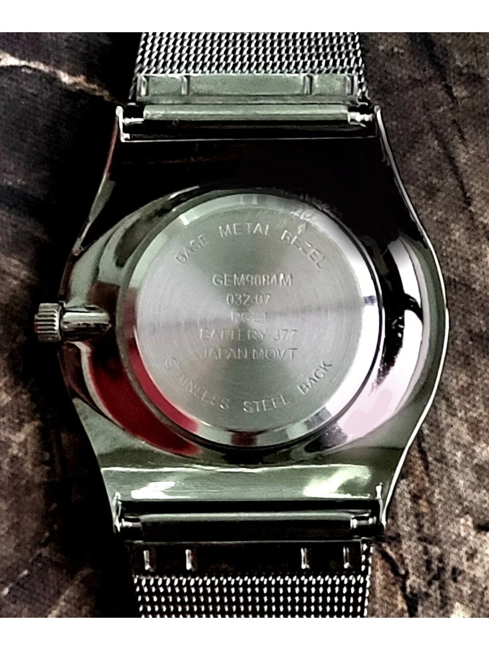 Rare Vintage Gruen Embassy Blk Chrome Mens Watch New In Box
